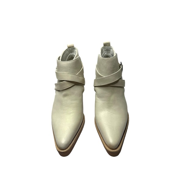 Free People | NEW Back Loop Ankle Boot in Ecru Leather 9.5 - Picture 3 of 11